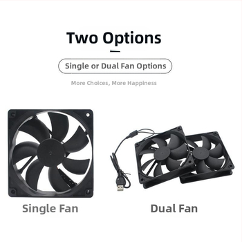Ventilátor na chladenie skriňe počítača, ABS, olejové ložisko, tichý, USB rozhranie nastaviteľné, vzduchové chladenie