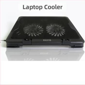Notebookový chladič s USB napájaním, dvojitý ventilátor, vzduchové chladenie, kovová sieť, dĺžka kábla 45 cm