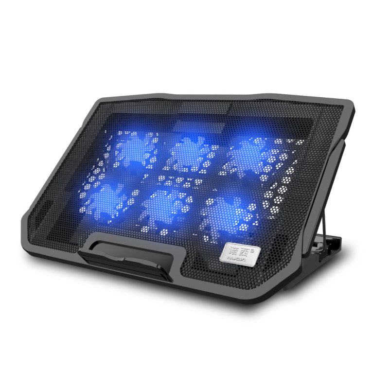 H9 noteszgép hűtő, 6 ventilátorral, fém hálóval (6 ventilátor, fém háló, ventilátoros hűtés)