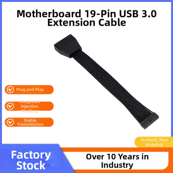 USB 3.0 paplašināšanas kabelis mātesplatei, 19-pins elastīgs savienotājs, adaptera kabelis, vara vadītāji