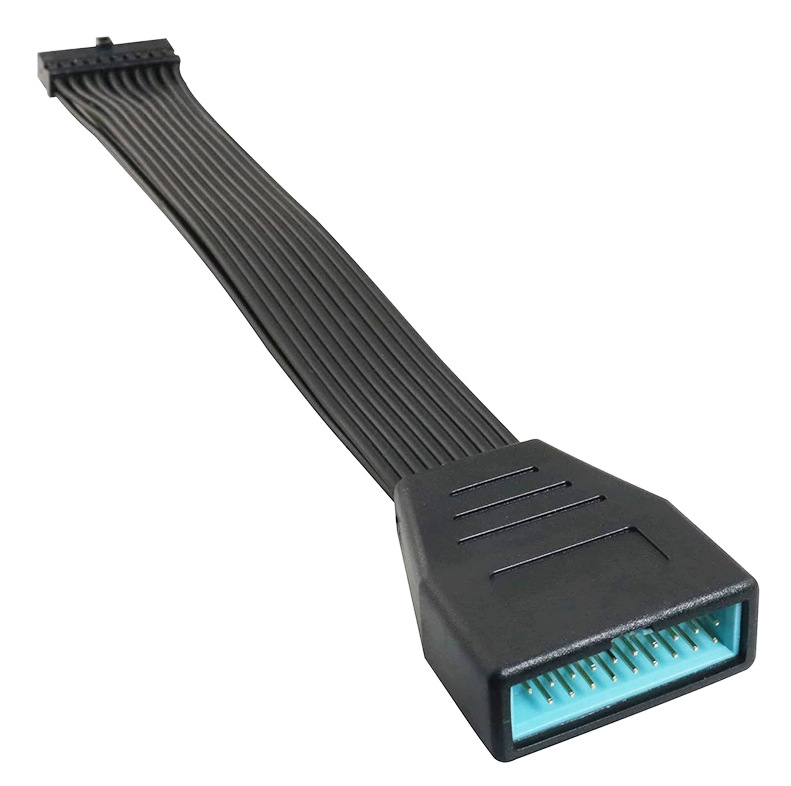 USB 3.0 alaplap bővítő kábel, 19-pontos rugalmas csatlakozó, adapterkábel, réz vezető