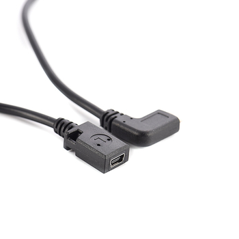 Type-C férfi 90° adapterkábelle Micro USB női végével, 27 cm, rézmag
