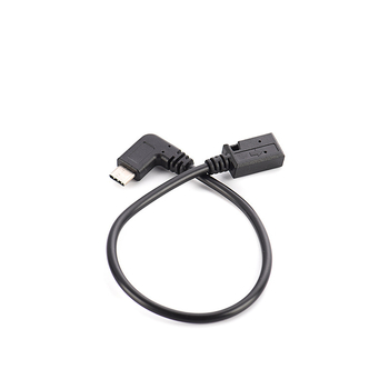 Type-C férfi 90° adapterkábelle Micro USB női végével, 27 cm, rézmag