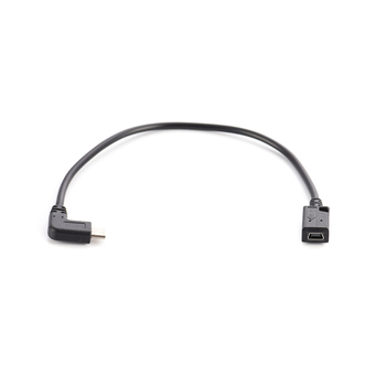Type-C férfi 90° adapterkábelle Micro USB női végével, 27 cm, rézmag