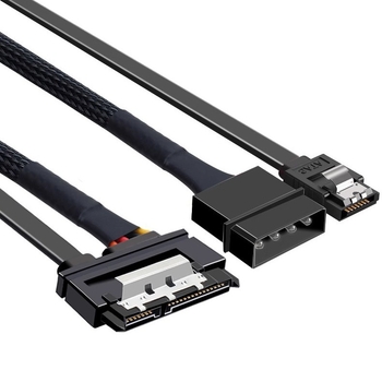 Ximi Technology cablu extensie SATA cu alimentare și date integrat, adaptor IDE 4 pini și SATA 3.0