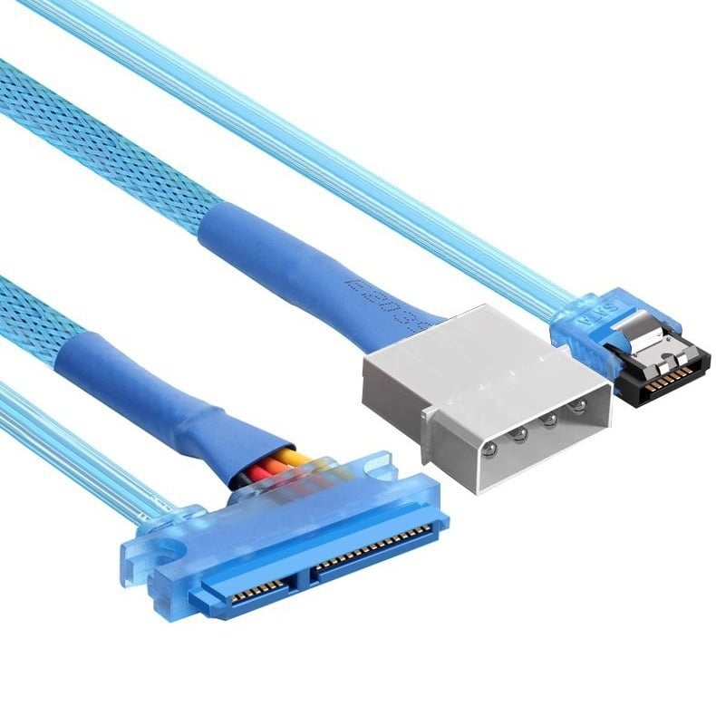 Ximi Technology cablu extensie SATA cu alimentare și date integrat, adaptor IDE 4 pini și SATA 3.0
