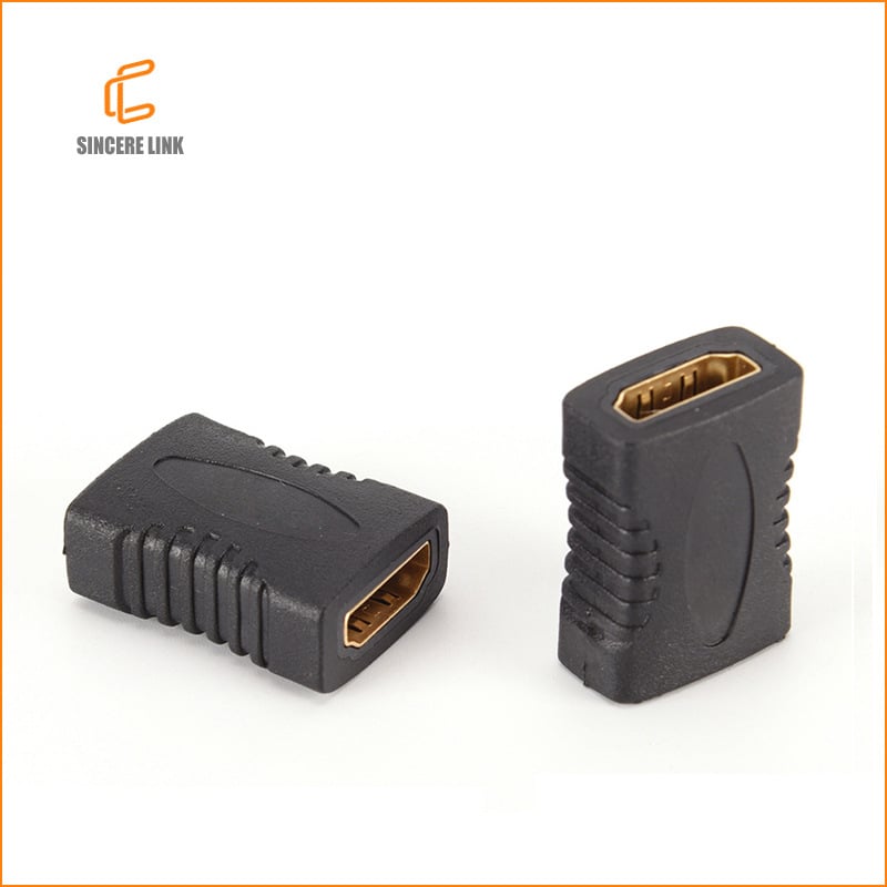 HDMI A–HDMI A bővítőfej, női–női adapter, 4K60, rézmag, aranyozott, verzió 2.0