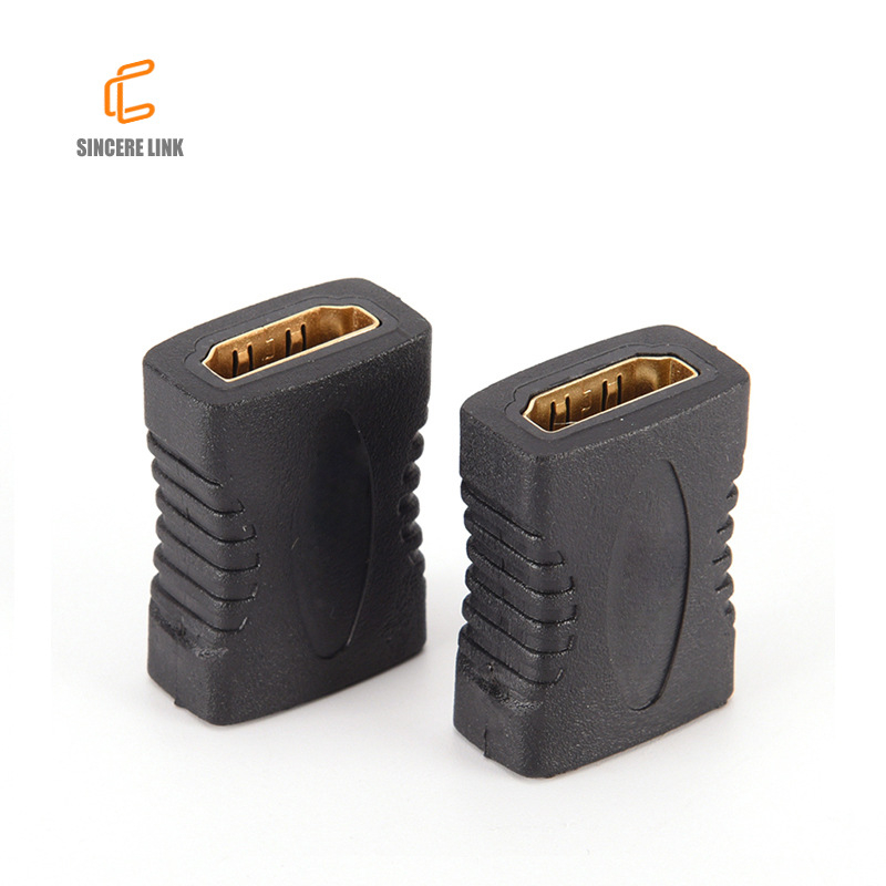 HDMI A–HDMI A bővítőfej, női–női adapter, 4K60, rézmag, aranyozott, verzió 2.0