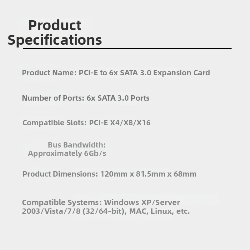 Šesťportová PCIe x4 SATA 3.0 rozširovacia karta s ovládačom ASM1166