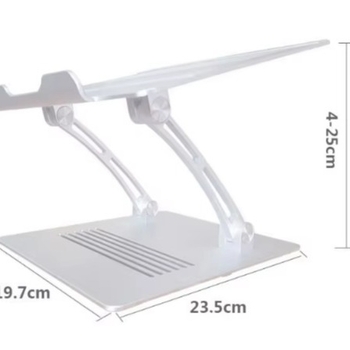 iDock N45 Suport ergonomic portabil de răcire pentru laptop, pliabil, aliaj de aluminiu + silicon, model N45, greutate 0,85 kg