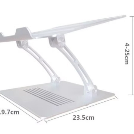 iDock N45 Suport ergonomic portabil de răcire pentru laptop, pliabil, aliaj de aluminiu + silicon, model N45, greutate 0,85 kg