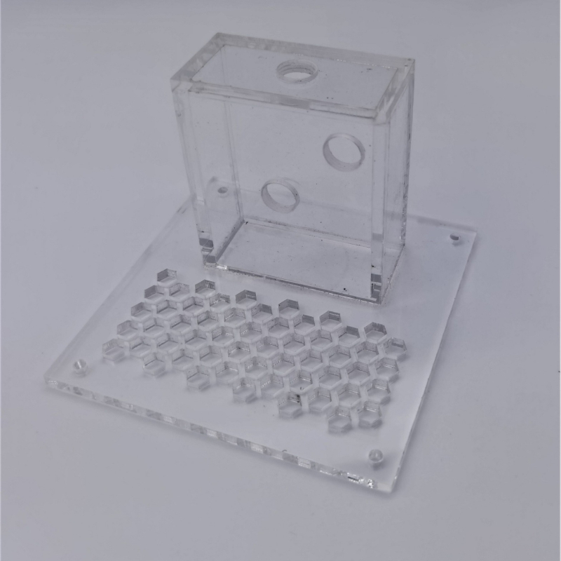 CPU vízhűtéses radiátor, akril test, 3 hőcső, modell 012