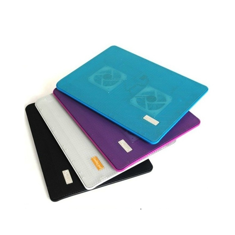 Φορητός ψύκτης για φορητό υπολογιστή με δύο ανεμιστήρες, μεταλλικό πλέγμα, μοντέλο Q13, συμβατός με φορητούς υπολογιστές/ ultrabooks/ Playbook