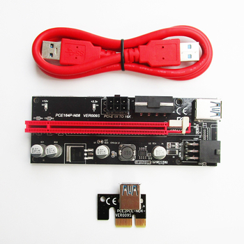 PCIe VER009S adapterkártya, 1x–16x PCIe bővítéshez, 60 cm hosszú, ónnal bevont rézdrót mag