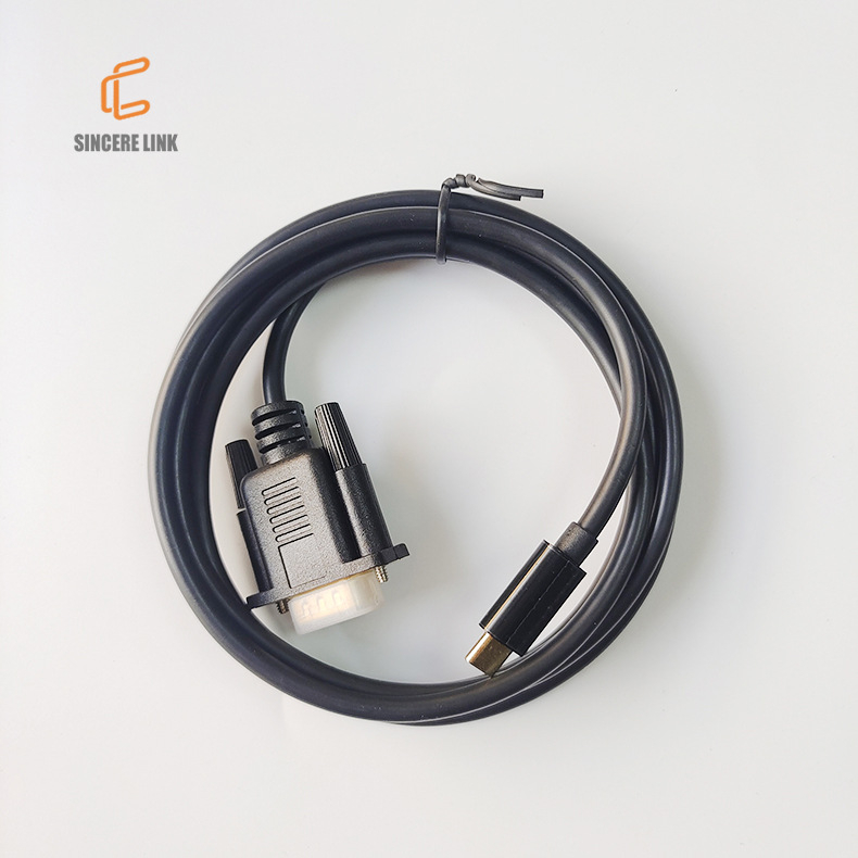 Kábel Type-C na VGA adaptér USB 3.1, VGA rozhranie, RTD2166 + DP12580, 10800 Mbps, zlaté konektory