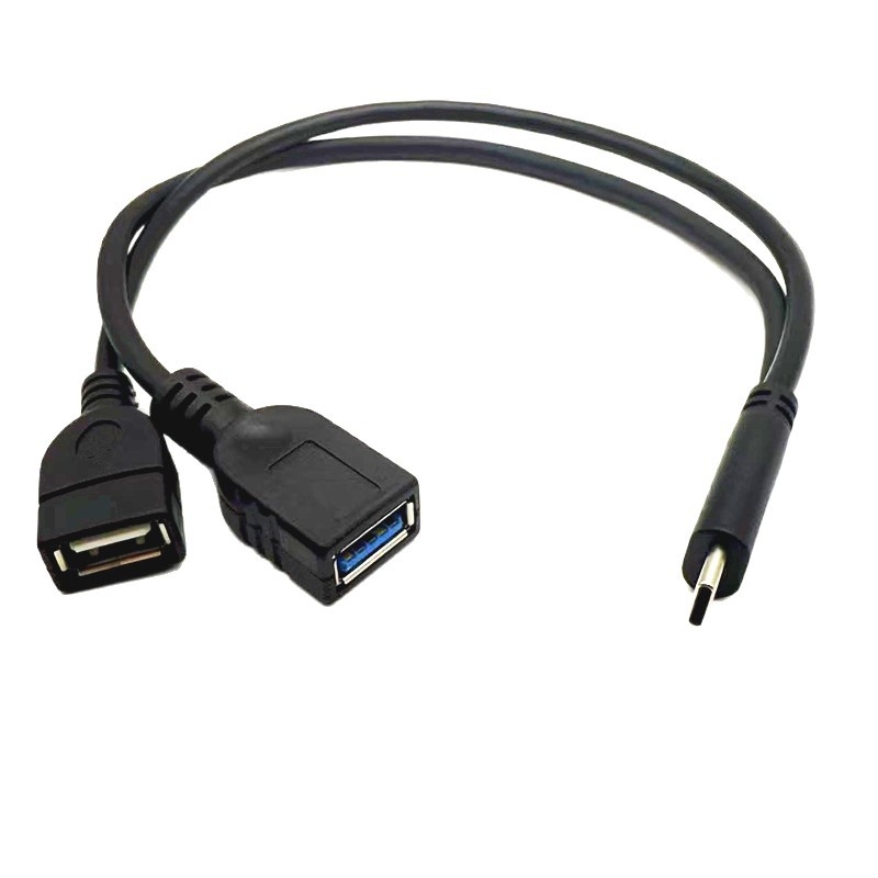 Type-C na USB 3.0 samičí OTG adaptér kábel pre Android telefóny, dĺžka 0,3 m, meďové jadro, prenosová rýchlosť až 5 Gbps