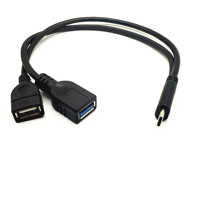 Type-C na USB 3.0 samičí OTG adaptér kábel pre Android telefóny, dĺžka 0,3 m, meďové jadro, prenosová rýchlosť až 5 Gbps