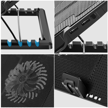N18 φορητός ψύκτης λάπτοπ, αλουμίνιο, αερόψύξη, συμβατός με φορητό υπολογιστή