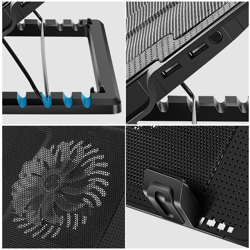 N18 φορητός ψύκτης λάπτοπ, αλουμίνιο, αερόψύξη, συμβατός με φορητό υπολογιστή