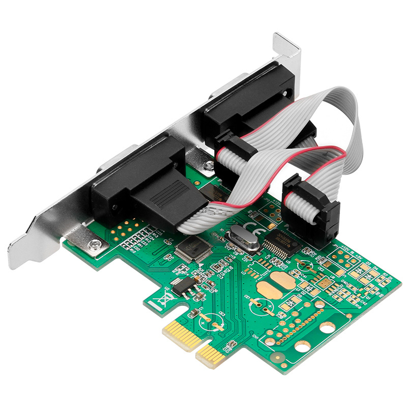PCIe kartica za proširenje RS232 s dvije DB9 priključnice, WCH CH382L, bakreno jezgro