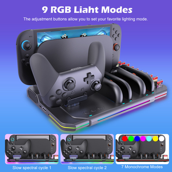 Switch2 stanica za punjenje kontrolera s rashladom, USB-C baza za Nintendo Switch, ABS materijal