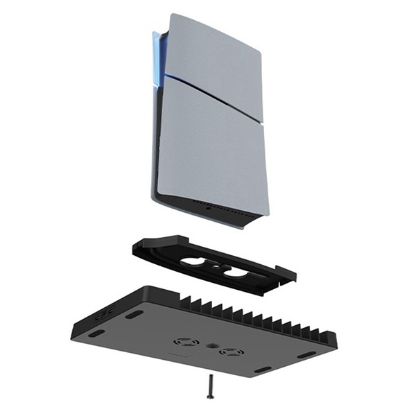 PS5 Slim ABS chladiaca a nabíjacia základňa s úložiskom diskov