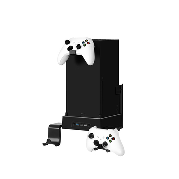 Zidni držač za Xbox Series X s rashladom bazom i držačem za kontroler (Model SY-XSX-898, ABS, Type-C sučelje, Video/Audio sučelje 1, Mrežno sučelje 1; Pohrana, hlađenje, LED rasvjeta)