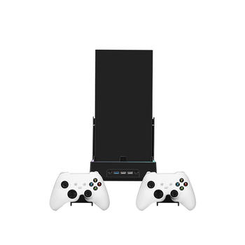 Zidni držač za Xbox Series X s rashladom bazom i držačem za kontroler (Model SY-XSX-898, ABS, Type-C sučelje, Video/Audio sučelje 1, Mrežno sučelje 1; Pohrana, hlađenje, LED rasvjeta)