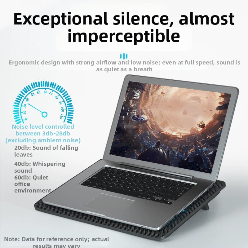 Chladič na notebook N191 — vzduchové chladenie, 1 ventilátor, ABS, kompatibilný s notebookom, ultrabookom, PlayBook