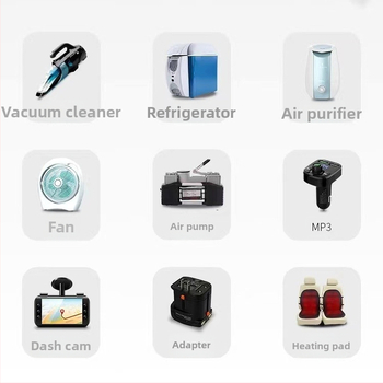 AC/DC autó tápegység 220V–12V, 180W, 10A, autóberendezésekhez