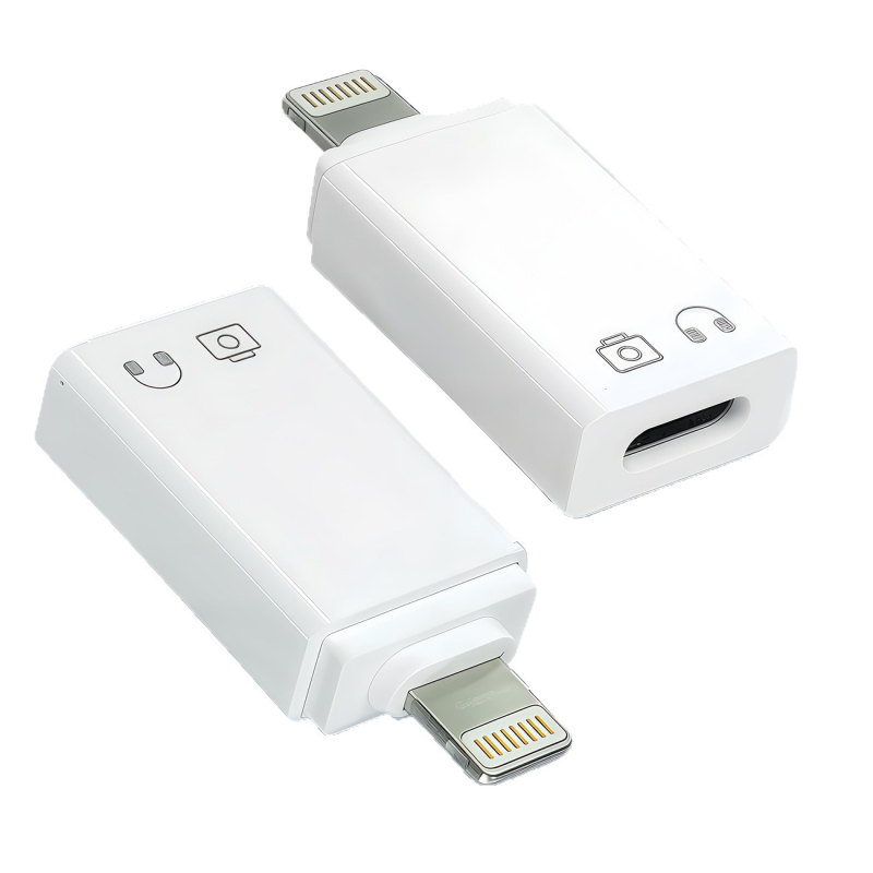 OTG USB-C adapter za Apple uređaje – reprodukcija s USB flash diska, zvuk i punjenje, podrška digitalnim slušalicama (iPhone SE i stariji modeli)