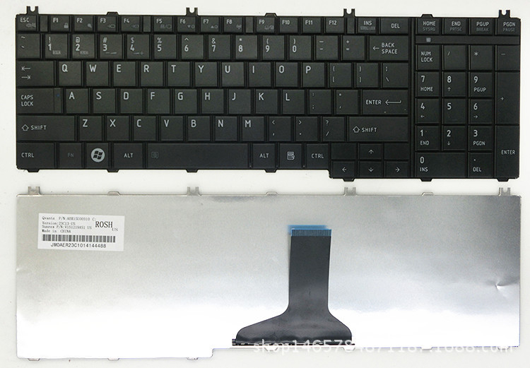 Toshiba C650/L650D/L660/L655/L650/C655/C660E/L750/L755-hoz tartozó játék billentyűzet, 88 billentyű, fém, PS/2 csatlakozású