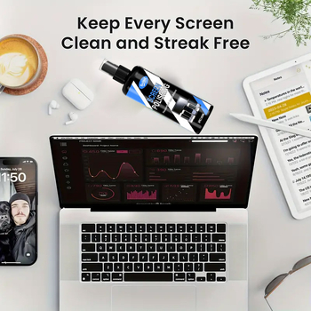 Ekrano valymo rinkinys kompiuteriams, nešiojamiesiems, klaviatūrai, akinėms ir fotoaparato objektyvams — kineshinex; grynas tūris 50/100 ml; bendras svoris 50/100 g; vietinis prekės ženklas; įgaliotas privatūs ženklas