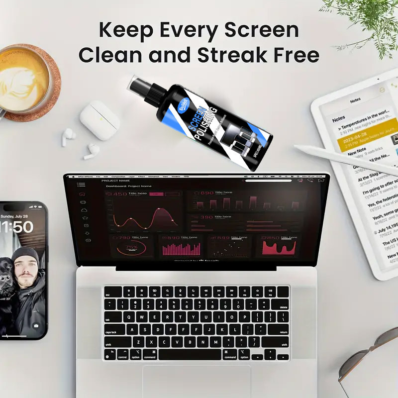 Ekrano valymo rinkinys kompiuteriams, nešiojamiesiems, klaviatūrai, akinėms ir fotoaparato objektyvams — kineshinex; grynas tūris 50/100 ml; bendras svoris 50/100 g; vietinis prekės ženklas; įgaliotas privatūs ženklas