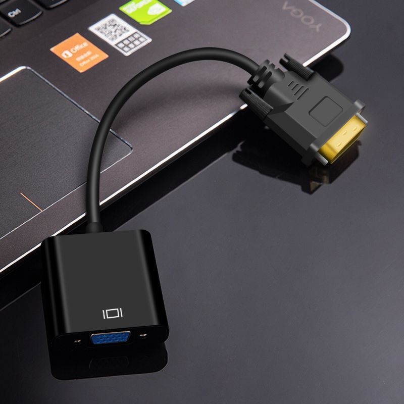 Amila DVI-D na VGA adapter kabel s čipom