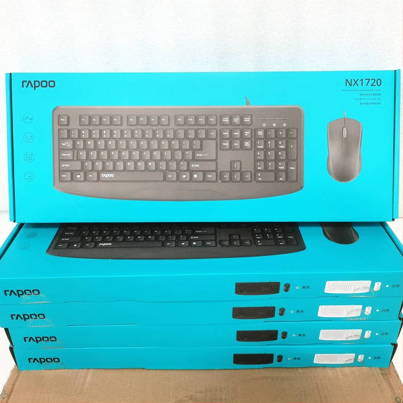 Rapoo NX1720 káblový set klávesnice a myši, USB rozhrania, 1000dpi