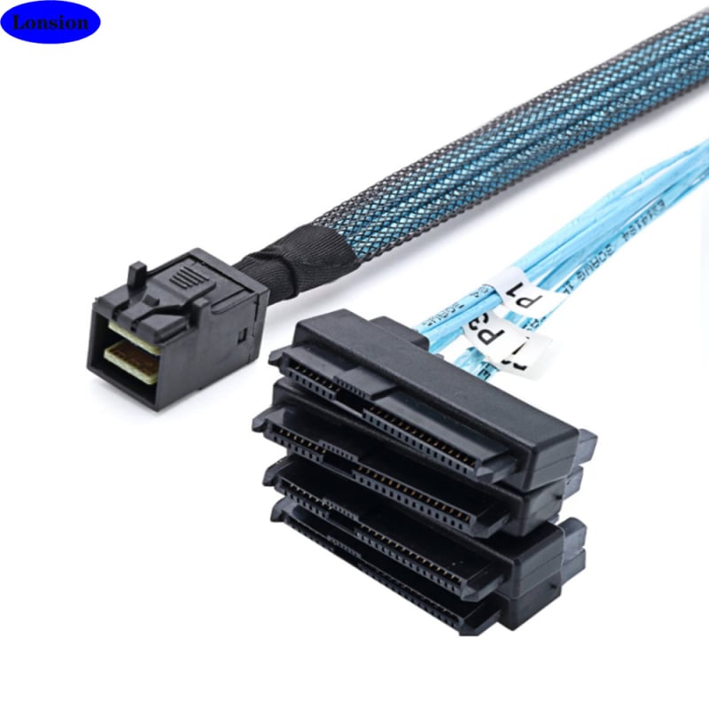 Mini SAS HD SFF-8643 na SFF-8482, 2-u-1, 22P kabel SATA visokih brzina