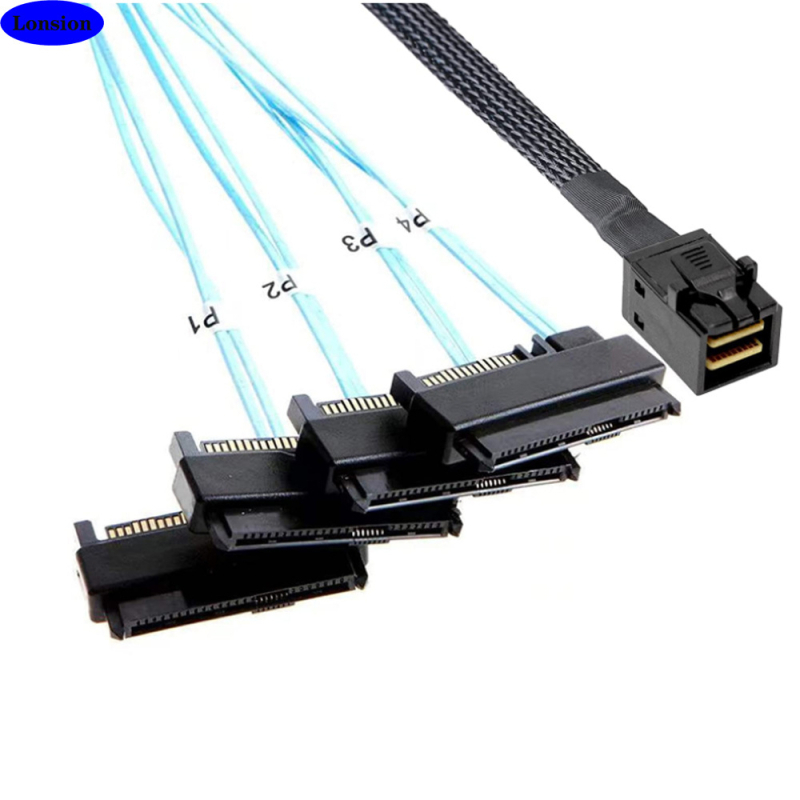 Mini SAS HD SFF-8643 na SFF-8482, 2-u-1, 22P kabel SATA visokih brzina