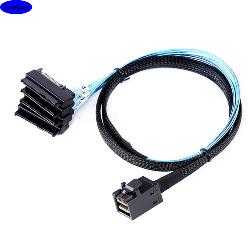 Mini SAS HD SFF-8643 na SFF-8482, 2-u-1, 22P kabel SATA visokih brzina