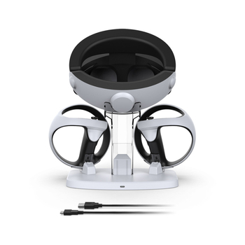 PSVR2 Stan za punjenje VR Kontrolera i Držač za VR naočale - Type-C sučelje, ABS kućište, Kompatibilan s PSVR2