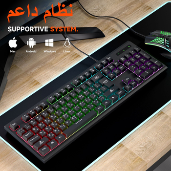 Gaming tipkovnica 104 tipke, žičano povezivanje, RGB pozadinsko osvjetljenje, USB sučelje, model 2025