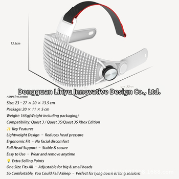 VR brilles Meta Quest 3 / Quest 3S (ABS materiāls; 350 g svars; komplektā iekļauts Quest 3 galvas siksna x1)
