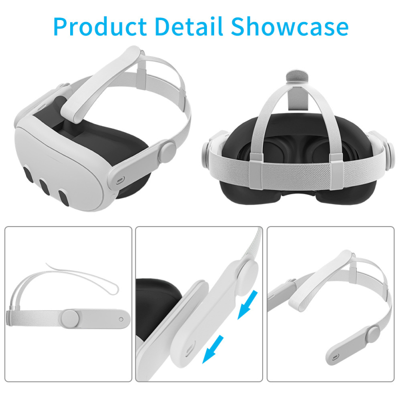 Zamjenski traka za VR slušalice Meta Quest 2/3/3S, podesiva, ABS materijal