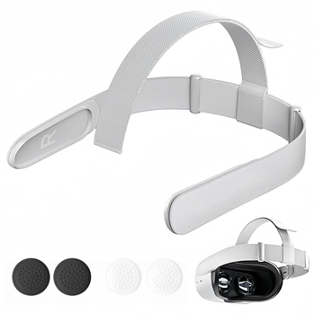 Quest 2 galvas siksnas nomaiņas komplekts ar silikona joystick vāciņiem, neitrāla zīmola, 20 g