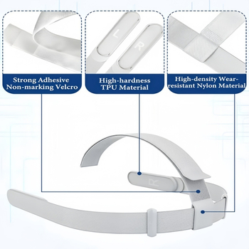 Quest 2 galvas siksnas nomaiņas komplekts ar silikona joystick vāciņiem, neitrāla zīmola, 20 g