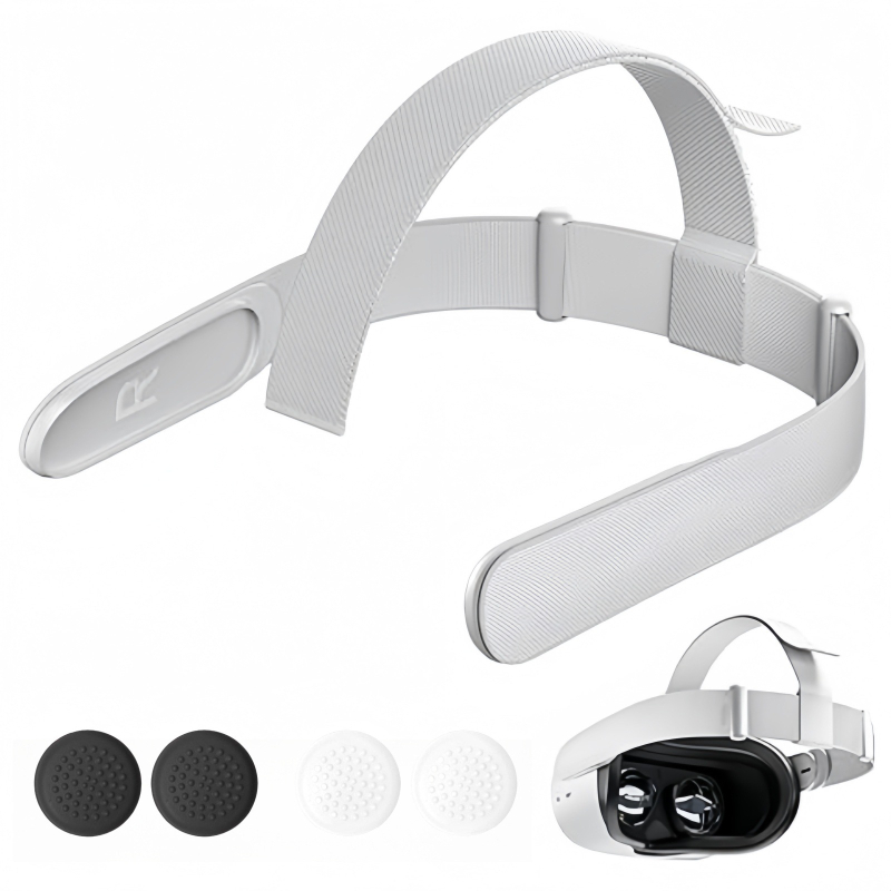 Quest 2 galvas siksnas nomaiņas komplekts ar silikona joystick vāciņiem, neitrāla zīmola, 20 g