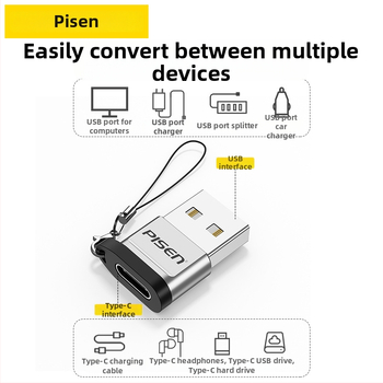 Pisen NJ-H02 USB-C dátový a nabíjací adaptér, Type-C kompatibilný