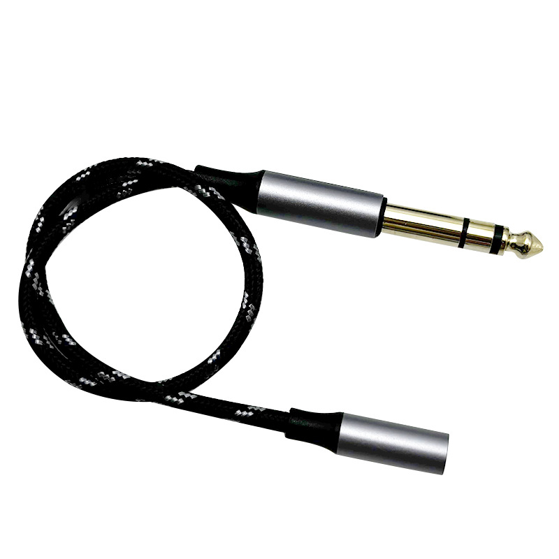AUX audio kabel: 6,35 mm muški 3-polski na 3,5 mm ženski 3-polski – adapter za auto i mobilno audio, zlatni premaz, visokokvalitetan zvuk