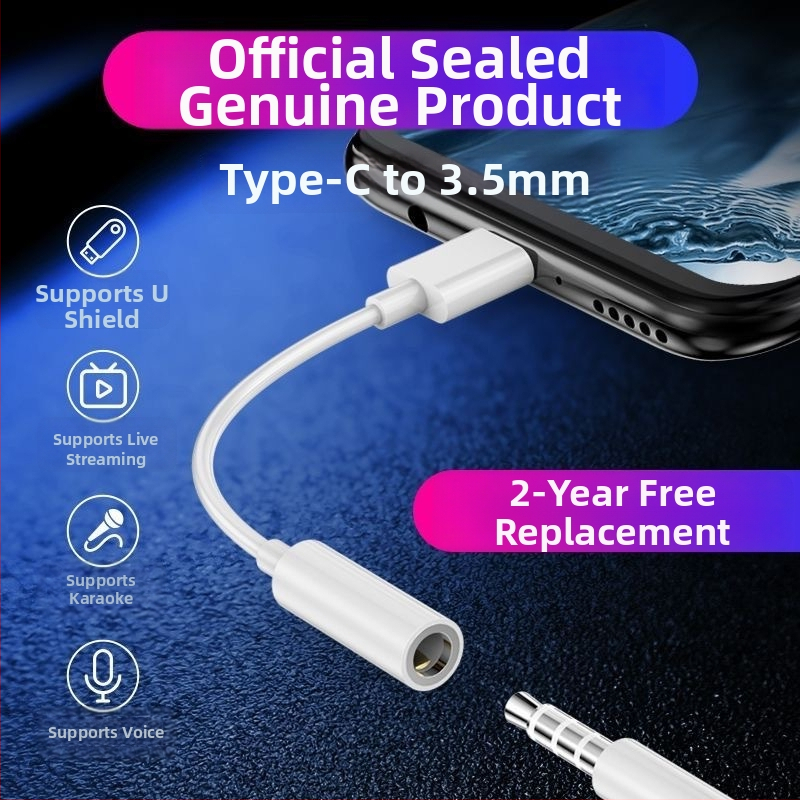 MPCQC Type-C adaptér pre slúchadká s 3,5 mm pre Android