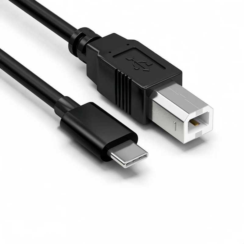 Type-C na USB-B pisaći kabel, USB 2.0 visoke brzine, bakar, duljina 0.5–3 m, za PC